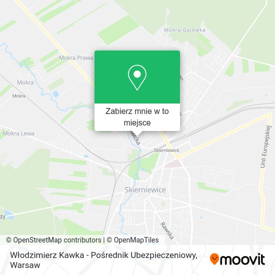 Mapa Włodzimierz Kawka - Pośrednik Ubezpieczeniowy