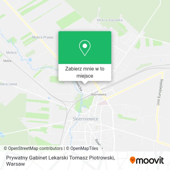 Mapa Prywatny Gabinet Lekarski Tomasz Piotrowski