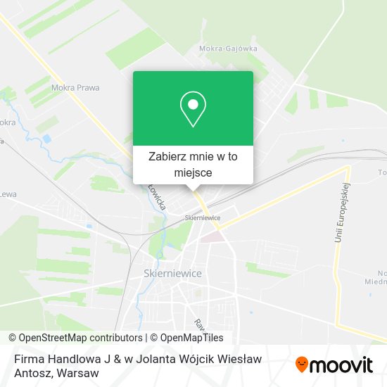 Mapa Firma Handlowa J & w Jolanta Wójcik Wiesław Antosz