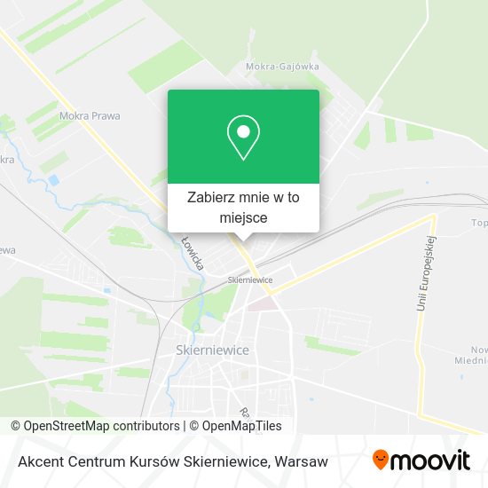 Mapa Akcent Centrum Kursów Skierniewice