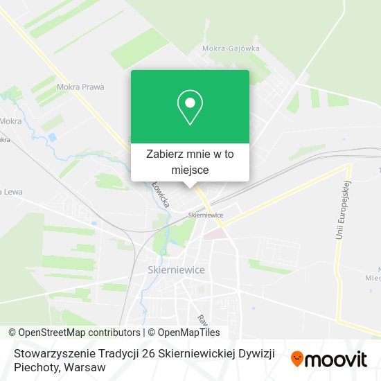 Mapa Stowarzyszenie Tradycji 26 Skierniewickiej Dywizji Piechoty