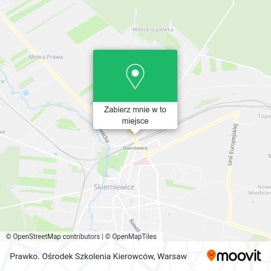 Mapa Prawko. Ośrodek Szkolenia Kierowców