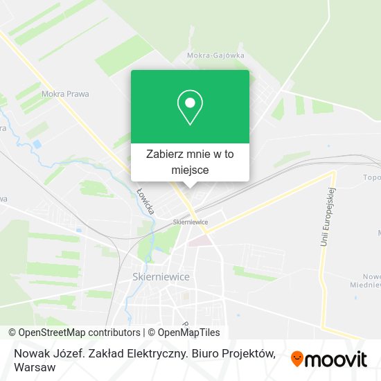 Mapa Nowak Józef. Zakład Elektryczny. Biuro Projektów