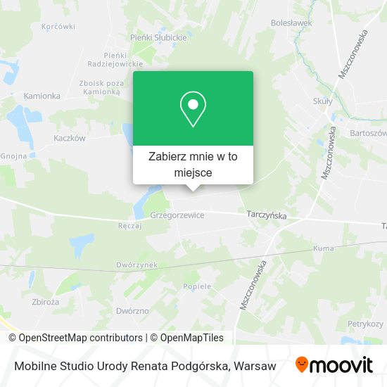 Mapa Mobilne Studio Urody Renata Podgórska