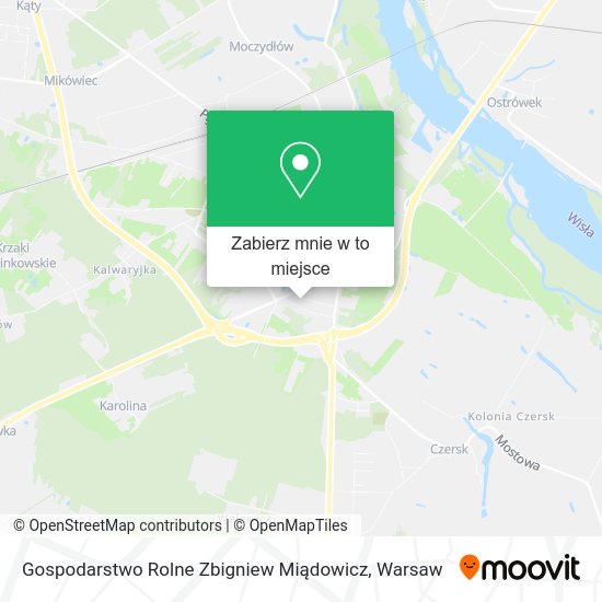 Mapa Gospodarstwo Rolne Zbigniew Miądowicz