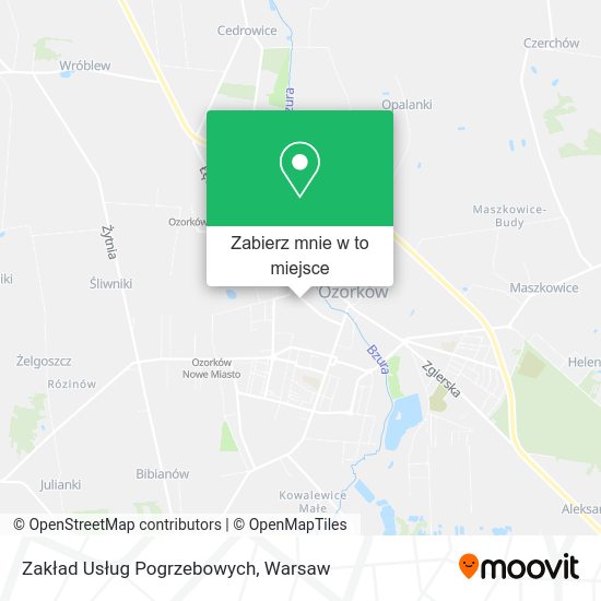 Mapa Zakład Usług Pogrzebowych