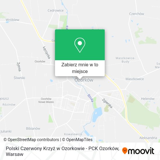 Mapa Polski Czerwony Krzyż w Ozorkowie - PCK Ozorków