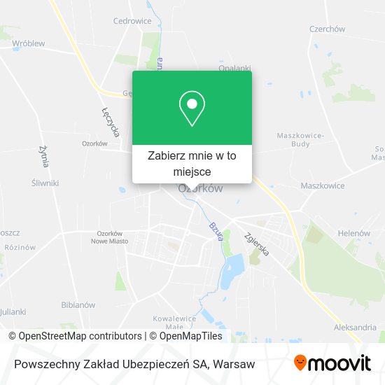 Mapa Powszechny Zakład Ubezpieczeń SA