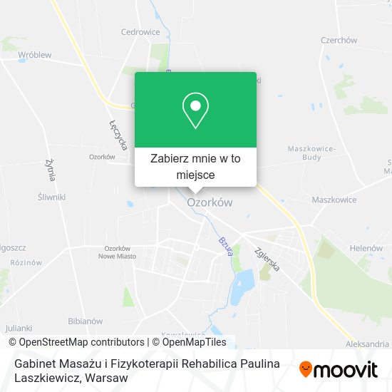 Mapa Gabinet Masażu i Fizykoterapii Rehabilica Paulina Laszkiewicz