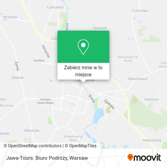 Mapa Jawa-Tours. Biuro Podróży