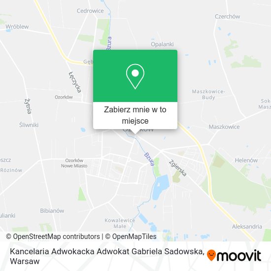 Mapa Kancelaria Adwokacka Adwokat Gabriela Sadowska