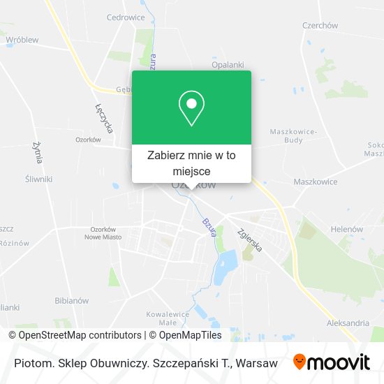 Mapa Piotom. Sklep Obuwniczy. Szczepański T.