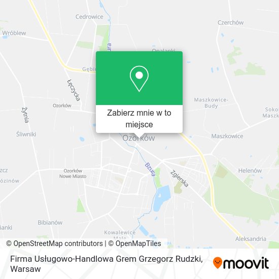 Mapa Firma Usługowo-Handlowa Grem Grzegorz Rudzki