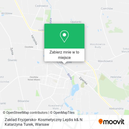 Mapa Zakład Fryzjersko- Kosmetyczny Lejdis k& N Katarzyna Turek