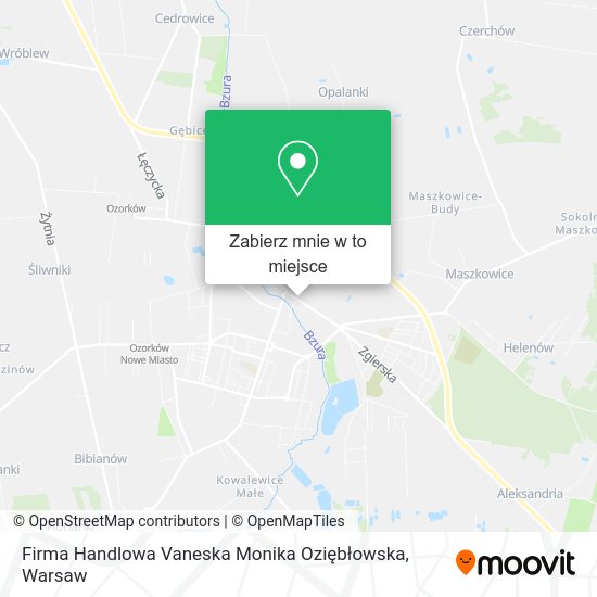 Mapa Firma Handlowa Vaneska Monika Oziębłowska