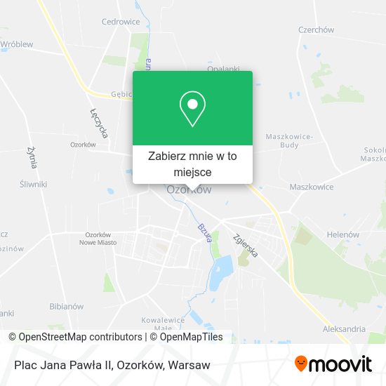 Mapa Plac Jana Pawła II, Ozorków