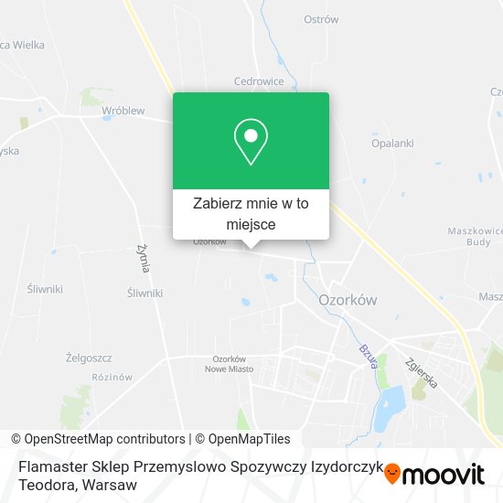 Mapa Flamaster Sklep Przemyslowo Spozywczy Izydorczyk Teodora