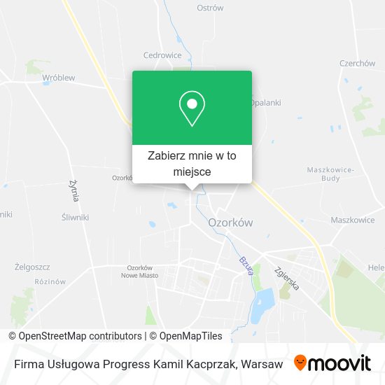 Mapa Firma Usługowa Progress Kamil Kacprzak