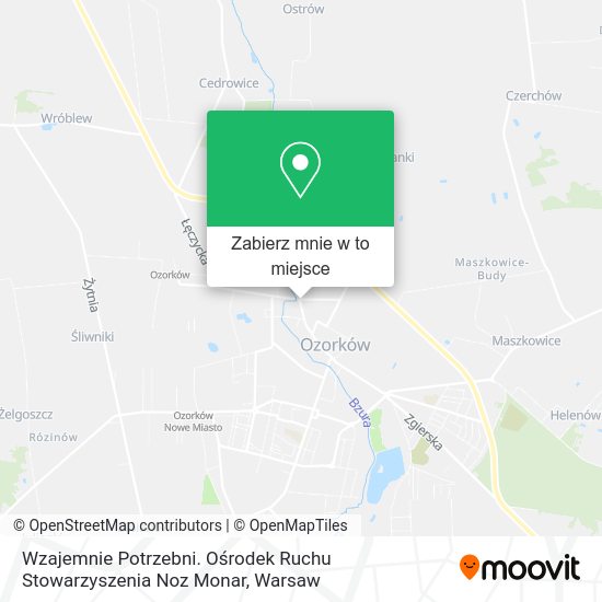 Mapa Wzajemnie Potrzebni. Ośrodek Ruchu Stowarzyszenia Noz Monar