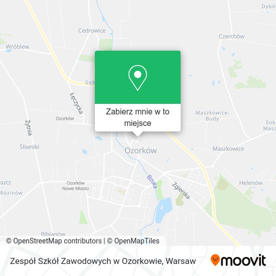 Mapa Zespół Szkół Zawodowych w Ozorkowie