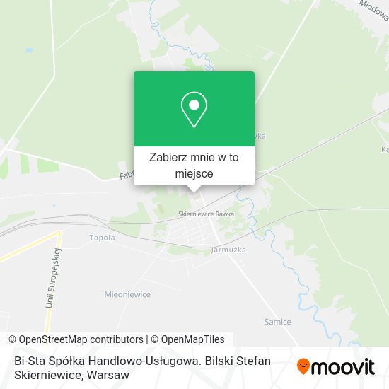 Mapa Bi-Sta Spółka Handlowo-Usługowa. Bilski Stefan Skierniewice