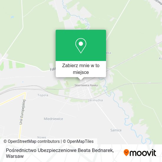 Mapa Pośrednictwo Ubezpieczeniowe Beata Bednarek