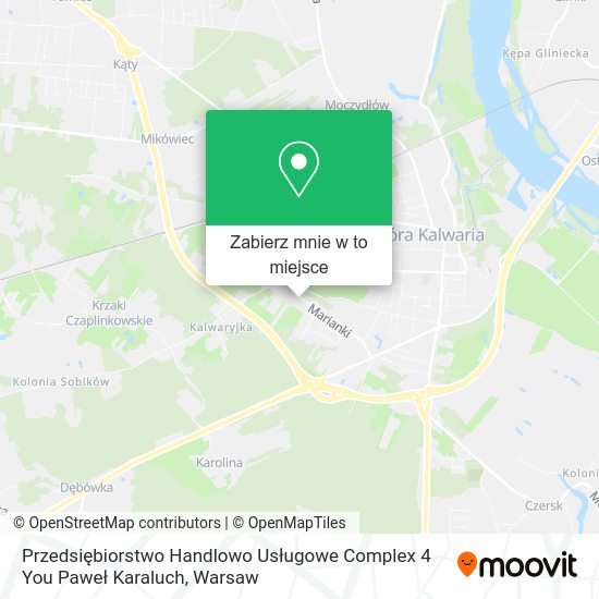 Mapa Przedsiębiorstwo Handlowo Usługowe Complex 4 You Paweł Karaluch