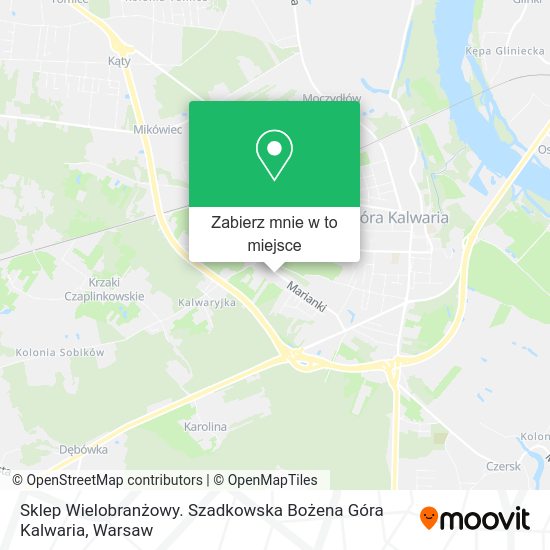 Mapa Sklep Wielobranżowy. Szadkowska Bożena Góra Kalwaria