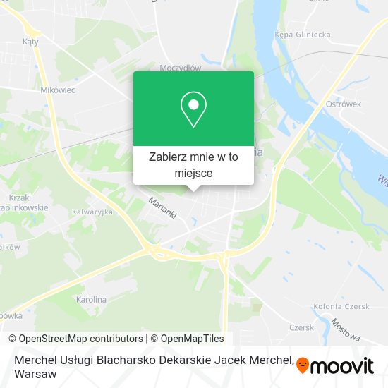 Mapa Merchel Usługi Blacharsko Dekarskie Jacek Merchel