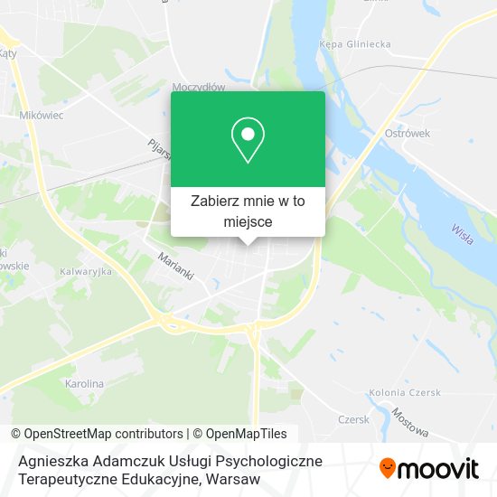 Mapa Agnieszka Adamczuk Usługi Psychologiczne Terapeutyczne Edukacyjne