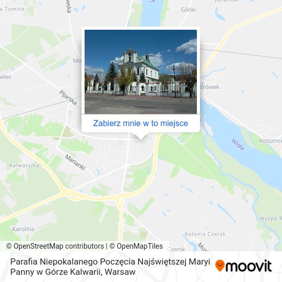 Mapa Parafia Niepokalanego Poczęcia Najświętszej Maryi Panny w Górze Kalwarii