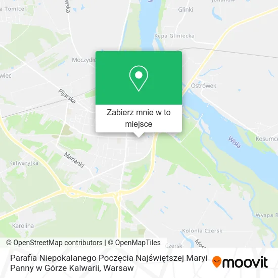 Mapa Parafia Niepokalanego Poczęcia Najświętszej Maryi Panny w Górze Kalwarii