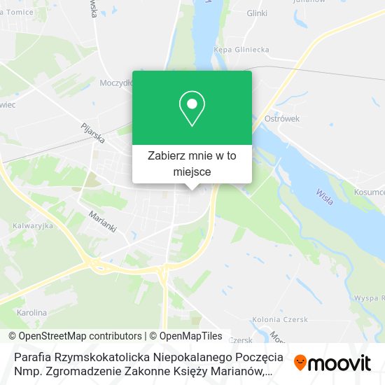 Mapa Parafia Rzymskokatolicka Niepokalanego Poczęcia Nmp. Zgromadzenie Zakonne Księży Marianów