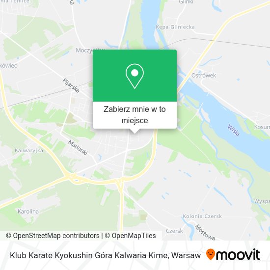 Mapa Klub Karate Kyokushin Góra Kalwaria Kime