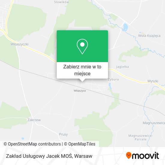 Mapa Zakład Usługowy Jacek MOŚ