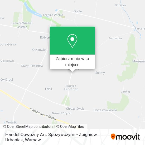 Mapa Handel Obwoźny Art. Spożywczymi - Zbigniew Urbaniak