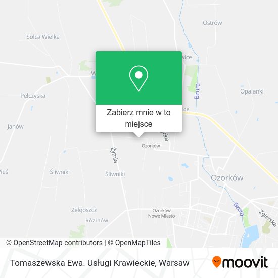 Mapa Tomaszewska Ewa. Usługi Krawieckie