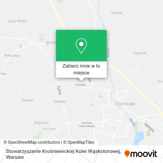 Mapa Stowarzyszenie Krośniewickiej Kolei Wąskotorowej