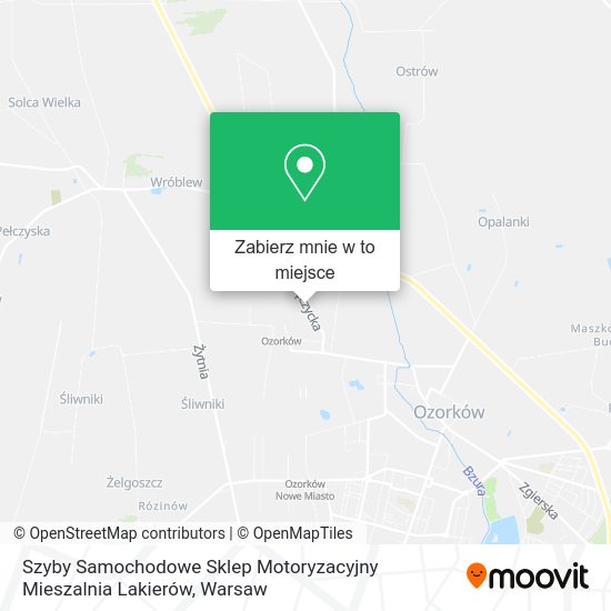 Mapa Szyby Samochodowe Sklep Motoryzacyjny Mieszalnia Lakierów