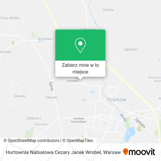 Mapa Hurtownia Nabialowa Cezary Jacek Wrobel