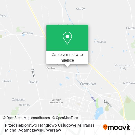 Mapa Przedsiębiorstwo Handlowo Usługowe M Transs Michał Adamczewski