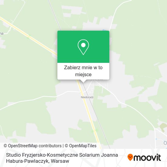 Mapa Studio Fryzjersko-Kosmetyczne Solarium Joanna Habura-Pawlaczyk