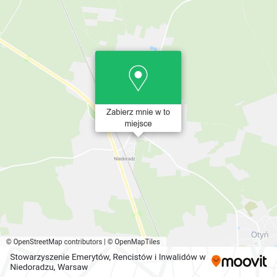 Mapa Stowarzyszenie Emerytów, Rencistów i Inwalidów w Niedoradzu