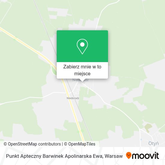 Mapa Punkt Apteczny Barwinek Apolinarska Ewa