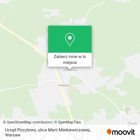 Mapa Urząd Pocztowy, ulica Marii Markiewiczowej