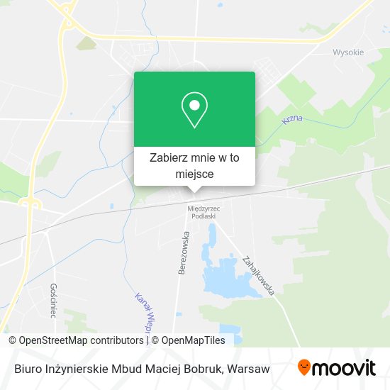 Mapa Biuro Inżynierskie Mbud Maciej Bobruk