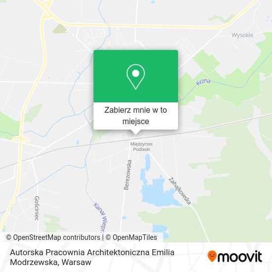 Mapa Autorska Pracownia Architektoniczna Emilia Modrzewska