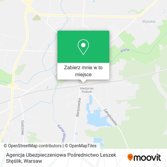 Mapa Agencja Ubezpieczeniowa Pośrednictwo Leszek Stęślik