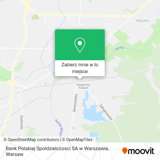 Mapa Bank Polskiej Spoldzielczosci SA w Warszawie