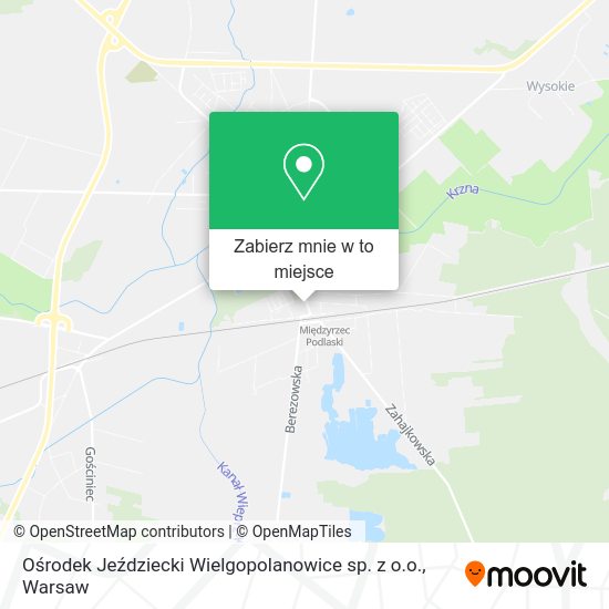 Mapa Ośrodek Jeździecki Wielgopolanowice sp. z o.o.